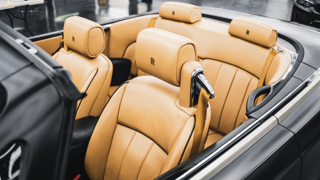 Luxury car interior seat