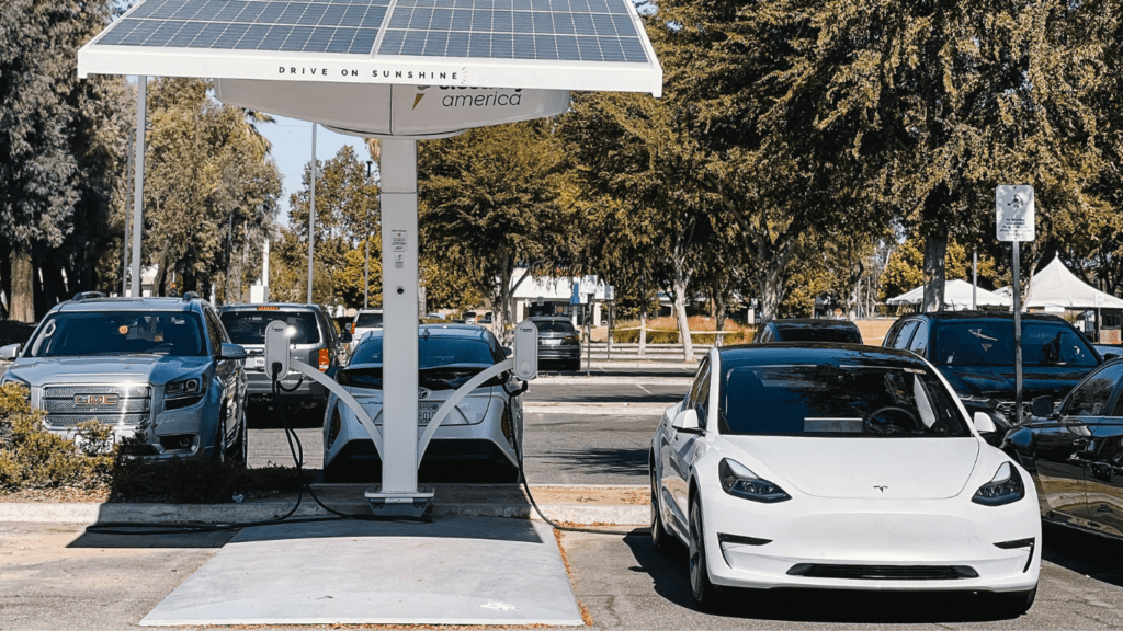 Charging Tesla car